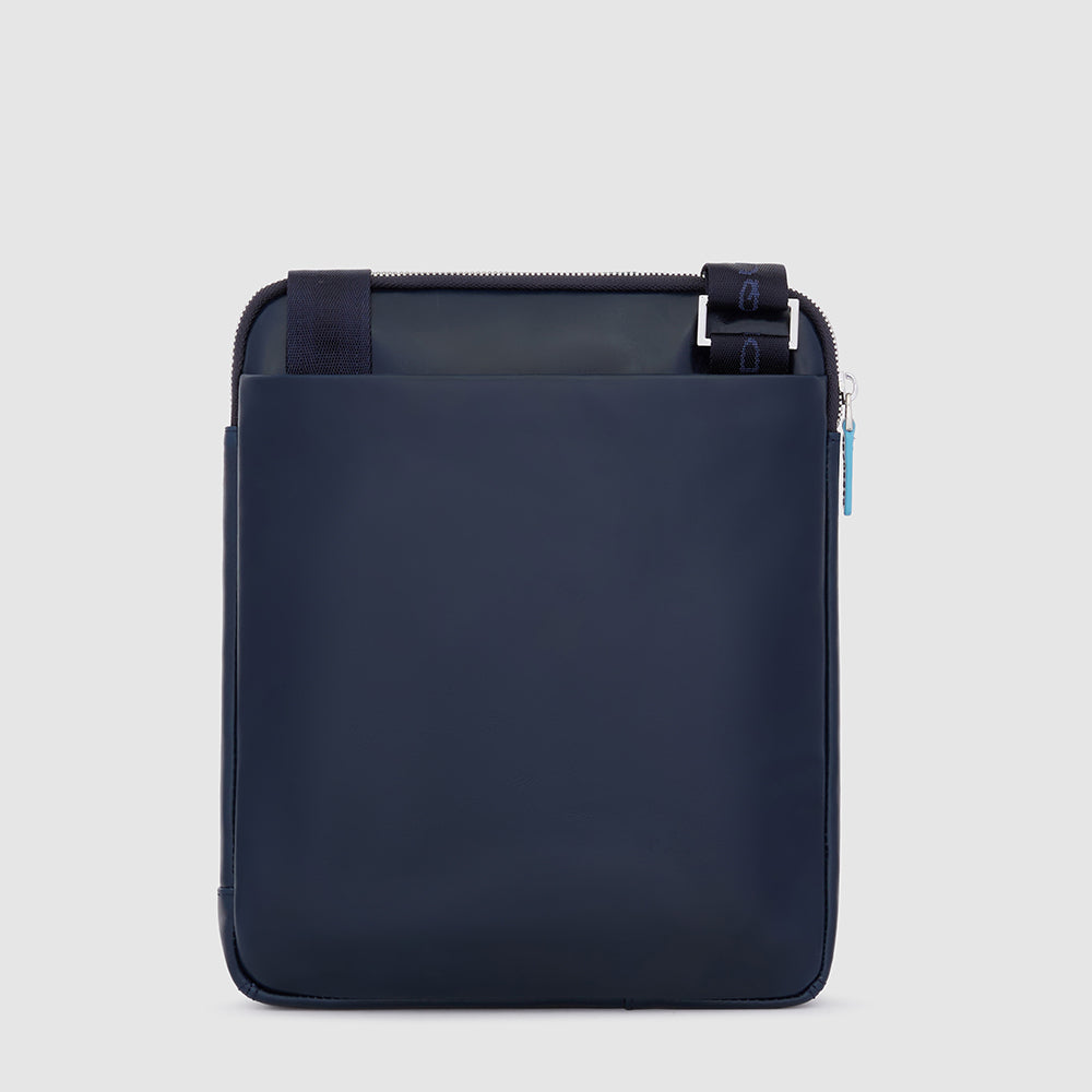 Piquadro Blue Square Borsello iPad Umhängetasche Blau Leder