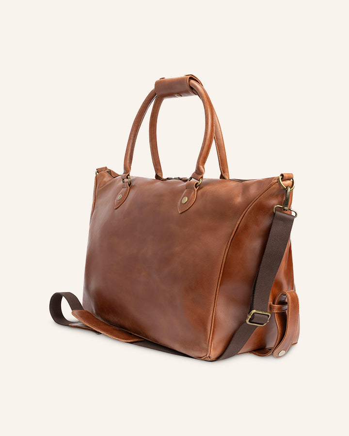 Buckle & Seam Linwood Weekender Leder Braun 37 L Handgepäck