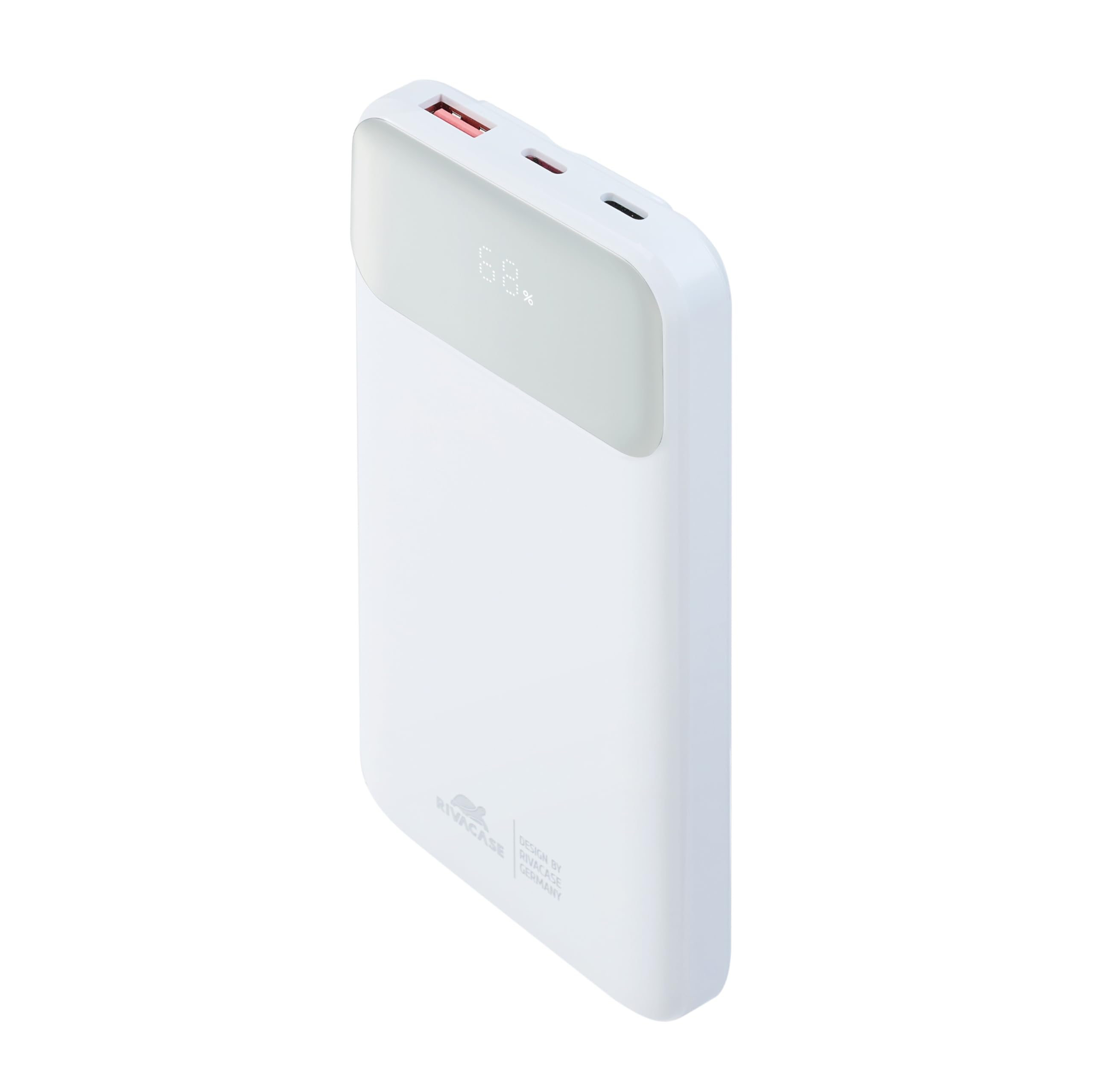RIVACASE RIVAPOWER VA2211 Powerbank 10000 mAh Weiß Kabel