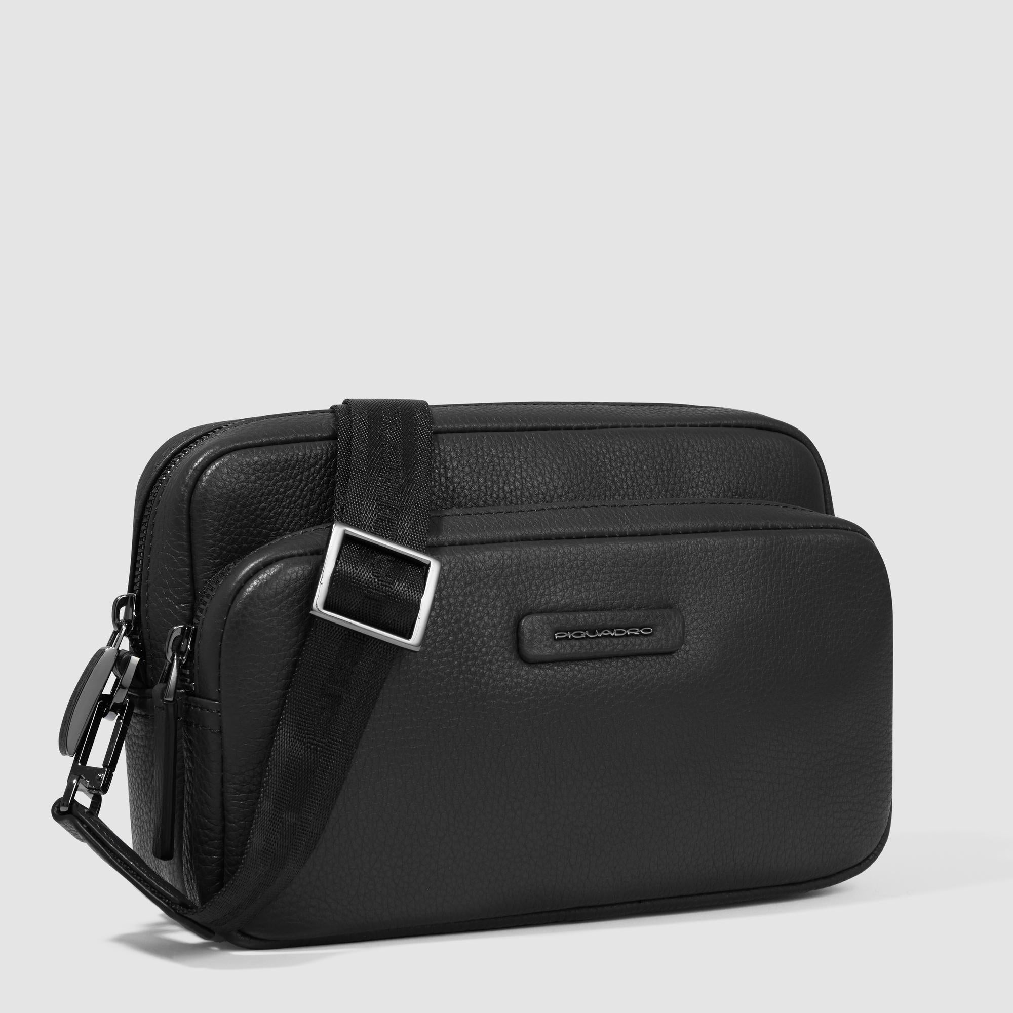 Piquadro Urban Umhängetasche Leder blau Crossbody