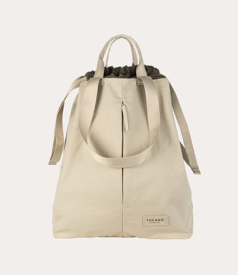 Tucano Carry Vertical Large Shopper Canvas Beige 36L