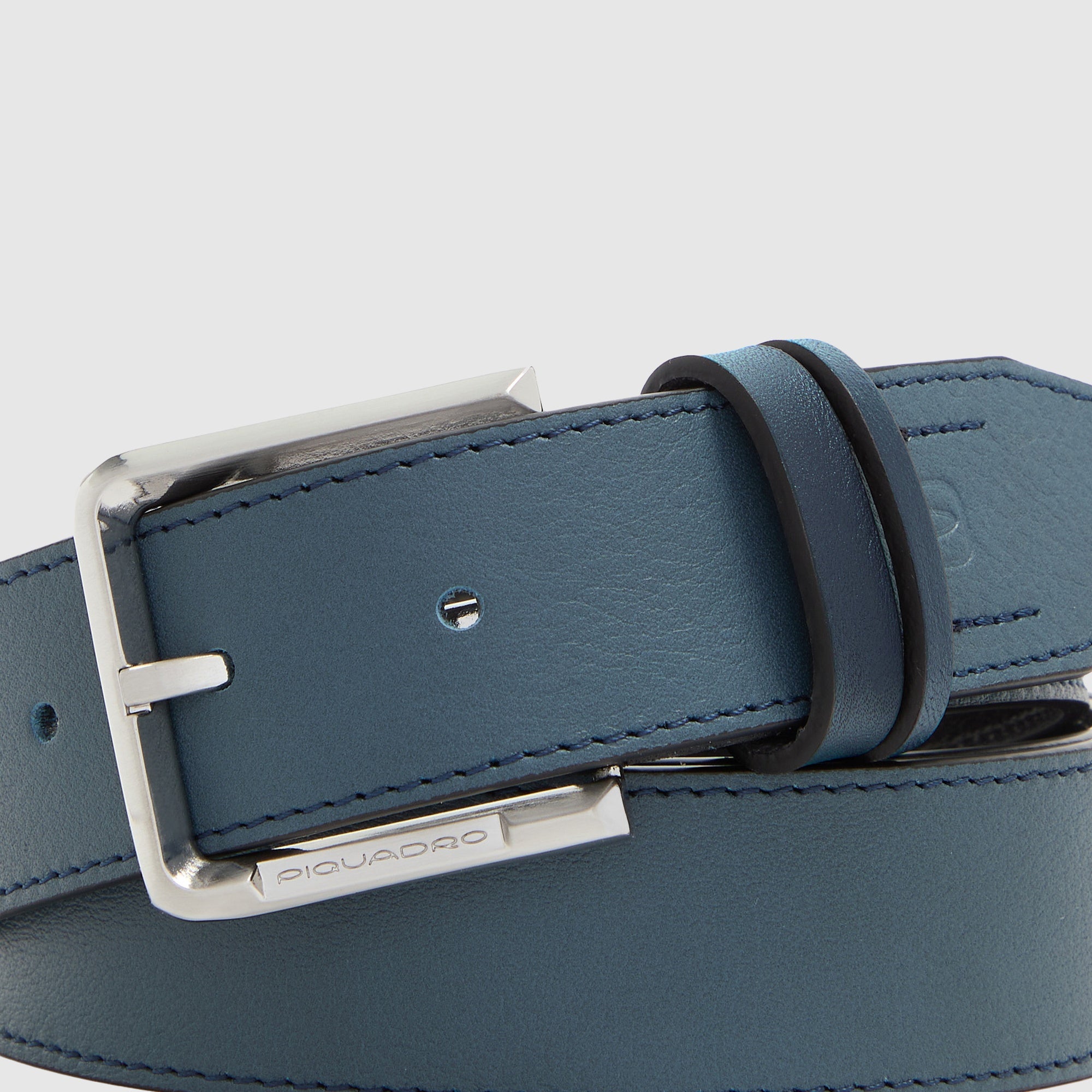 Piquadro Blue Square Herrengürtel Leder schwarz Dornschließe