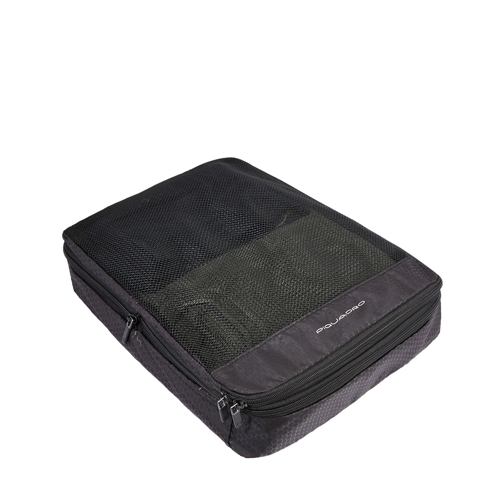 Piquadro PQLM Koffer Organizer L Schwarz erweiterbar
