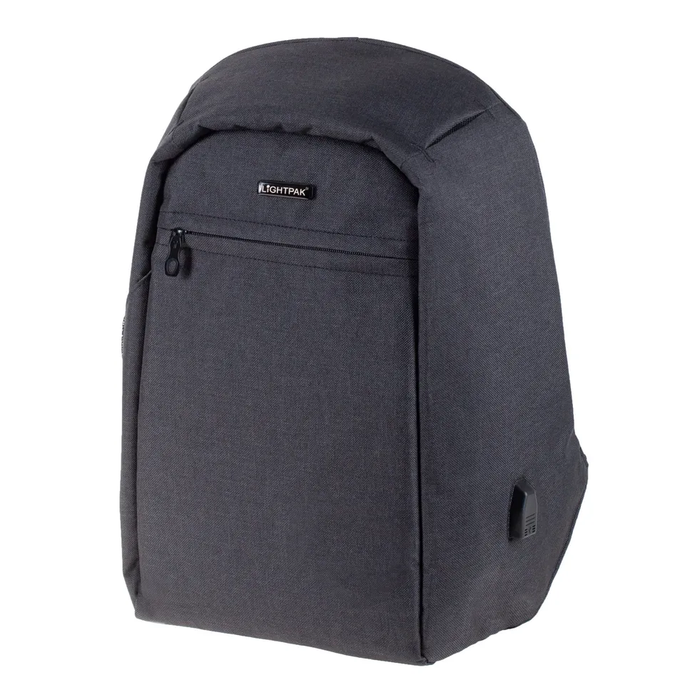 Lightpak Safebag Rucksack 15 Zoll anthrazit USB Laptopfach