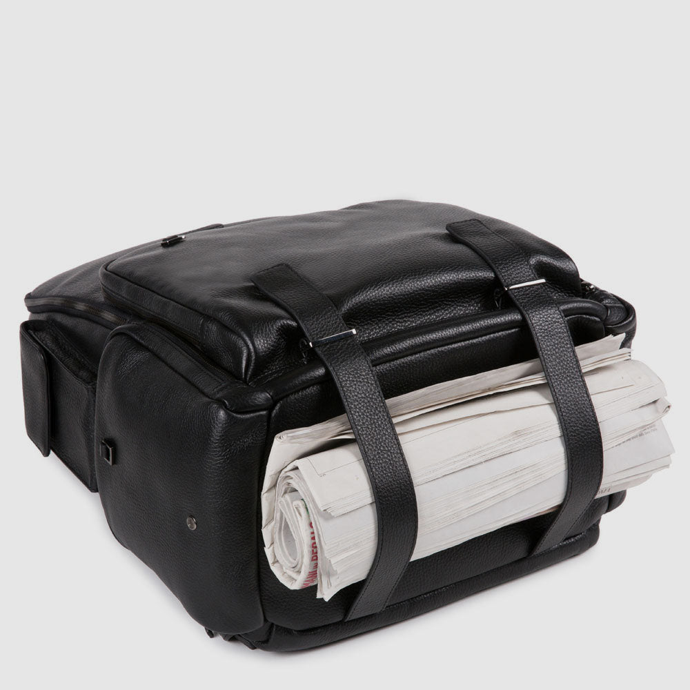 Piquadro Rover Rucksack 15,6 Zoll Schwarz Fast-Check RFID