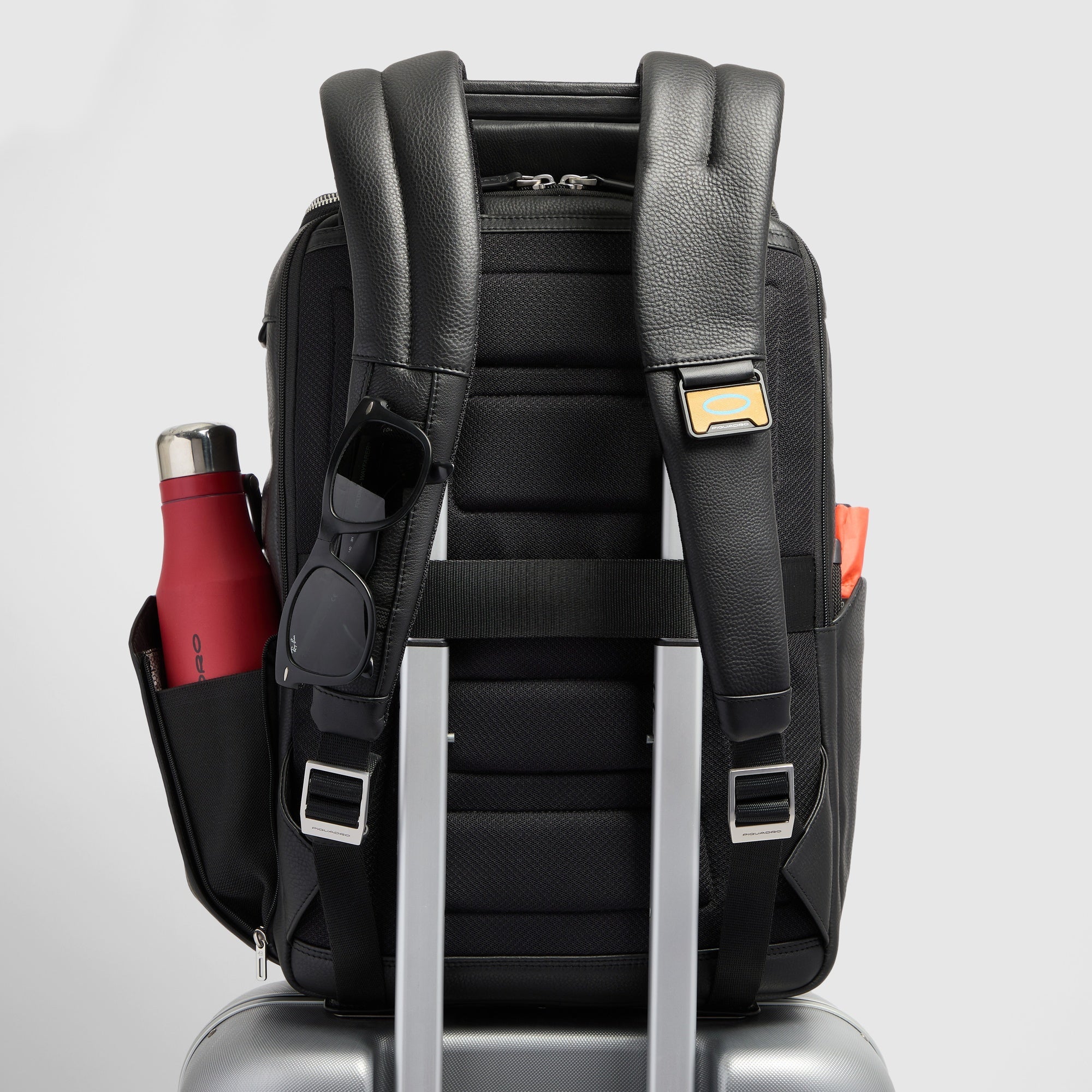 Piquadro Black Square Laptop-Rucksack 15,6 Zoll Schwarz