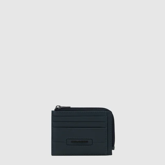 Piquadro Blue Square Geldbörse Herren Leder Kartenfach blau
