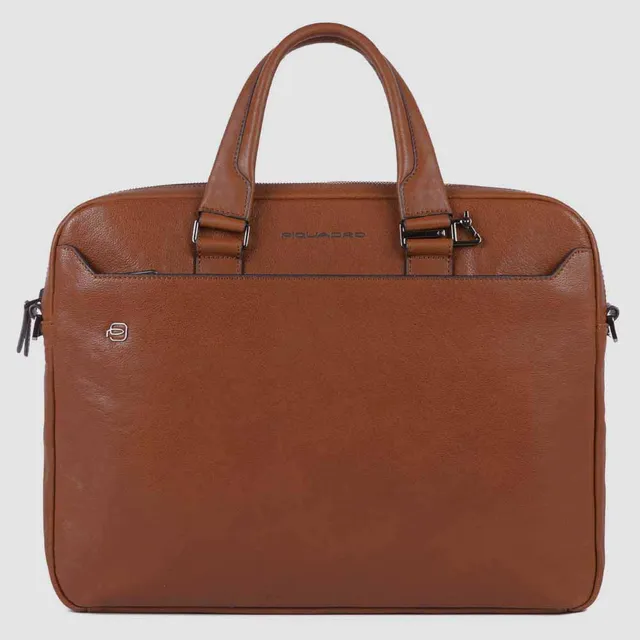 Piquadro Modus Aktentasche 15,6 Zoll Braun Leder 2 Fächer