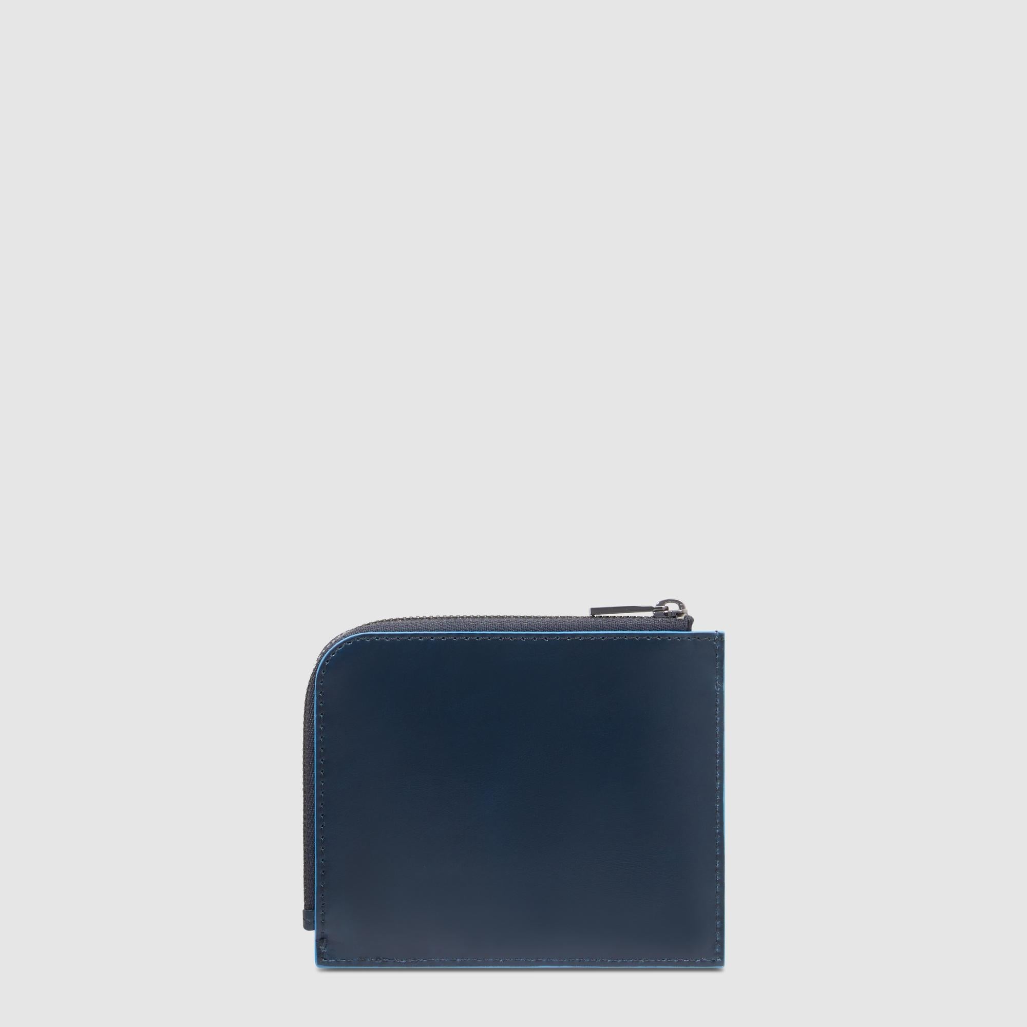 Piquadro Blue Square Kartenetui Herren Leder RFID Schwarz