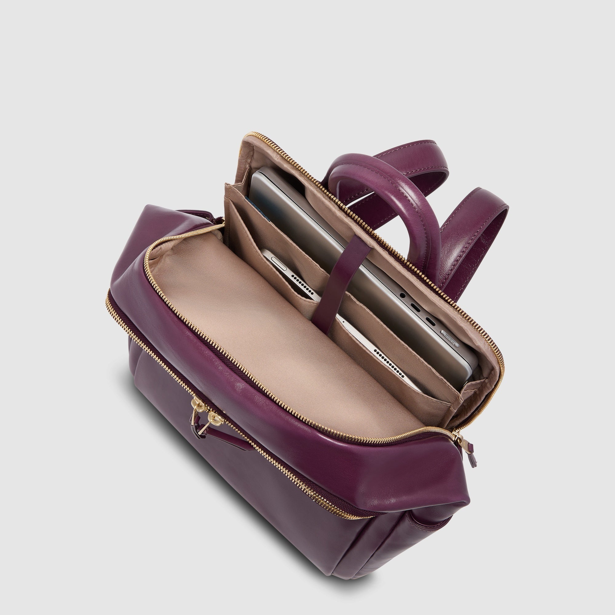 Piquadro Lyra Rucksack Damen Leder 14 Zoll Laptop RFID