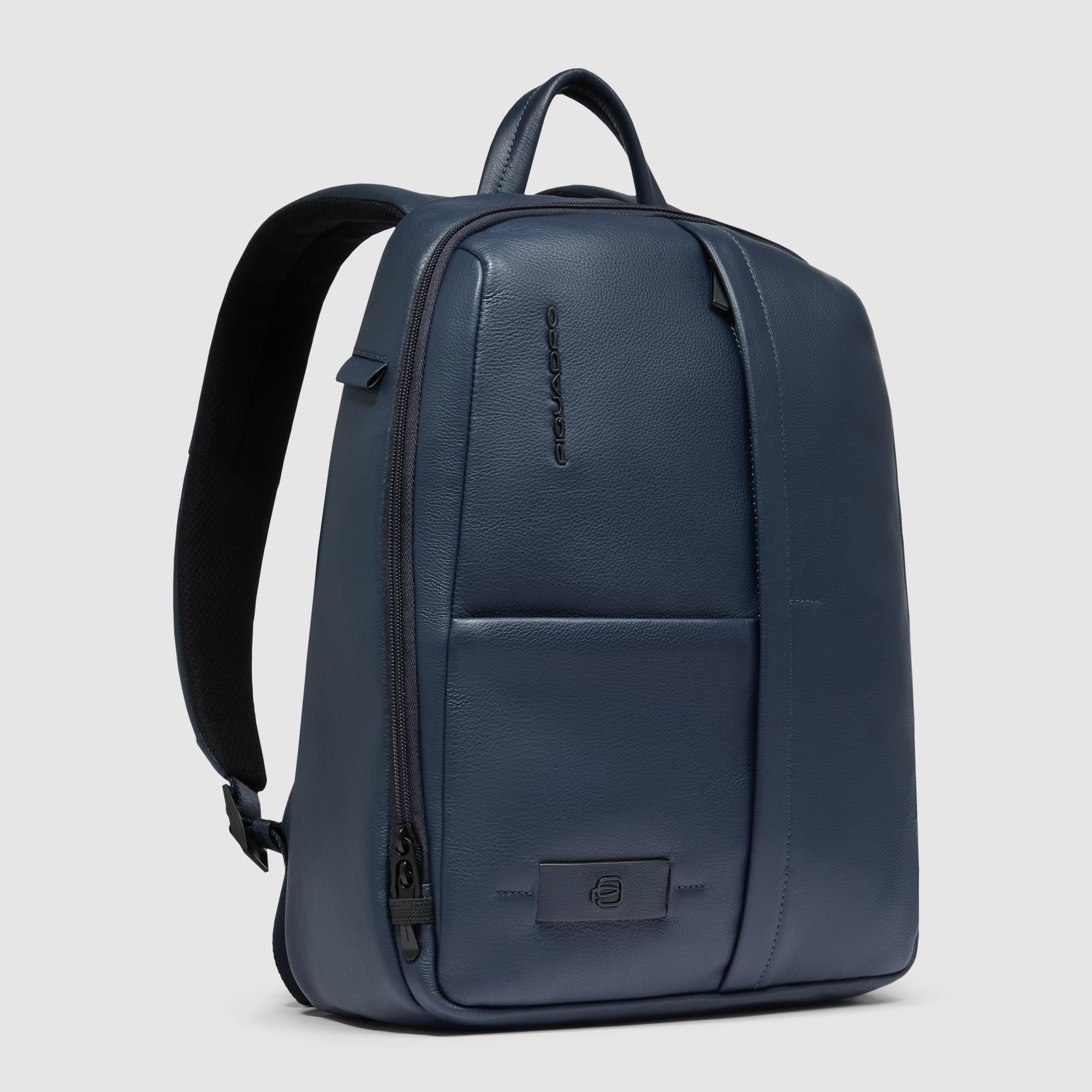Piquadro Black Square Laptop-Rucksack 14 Zoll Schwarz RFID
