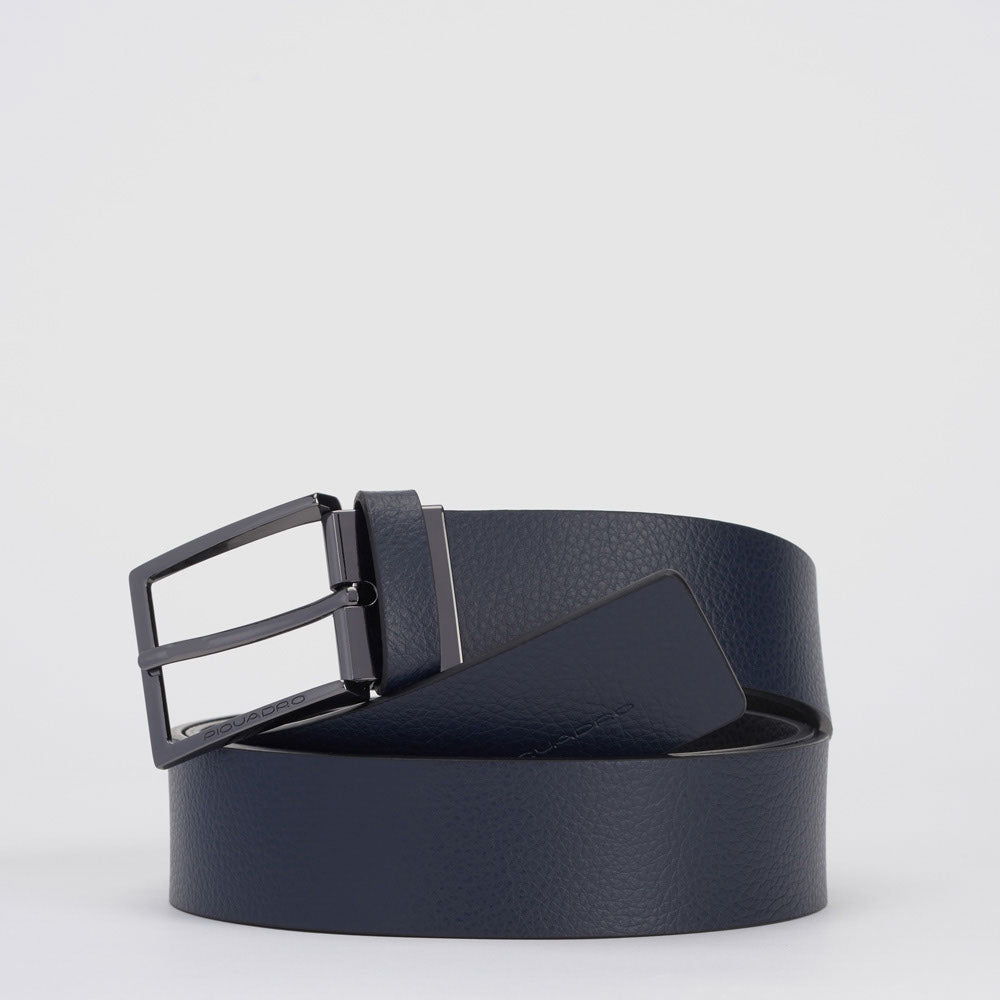 Piquadro Blue Square Wendegürtel Herren Leder schwarz-blau