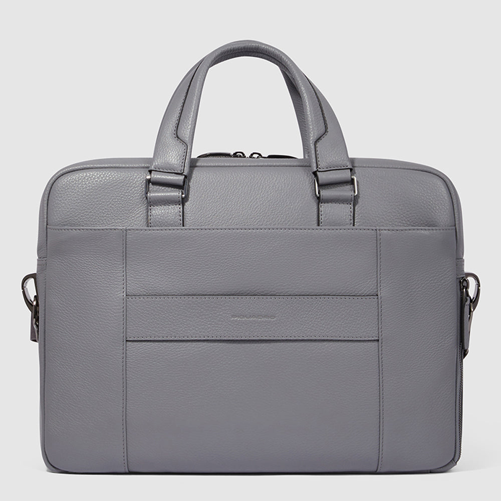 Piquadro Brief Aktentasche 15 Zoll Schwarz Leder Herren