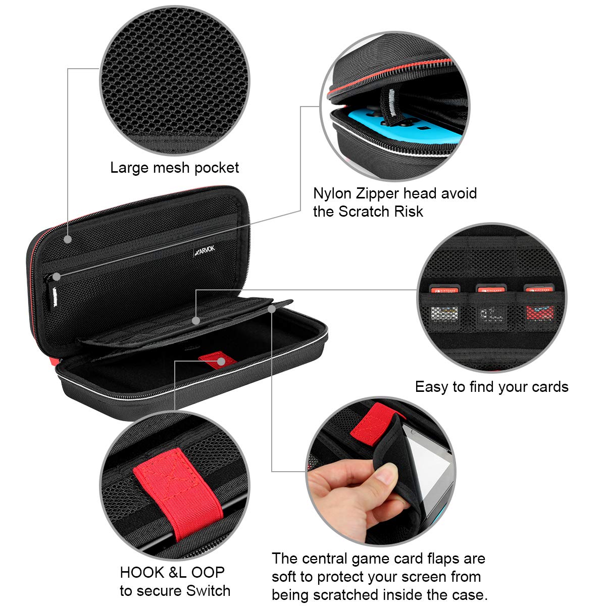 Arvok Travel Accessories Switch Tasche Nintendo schwarz