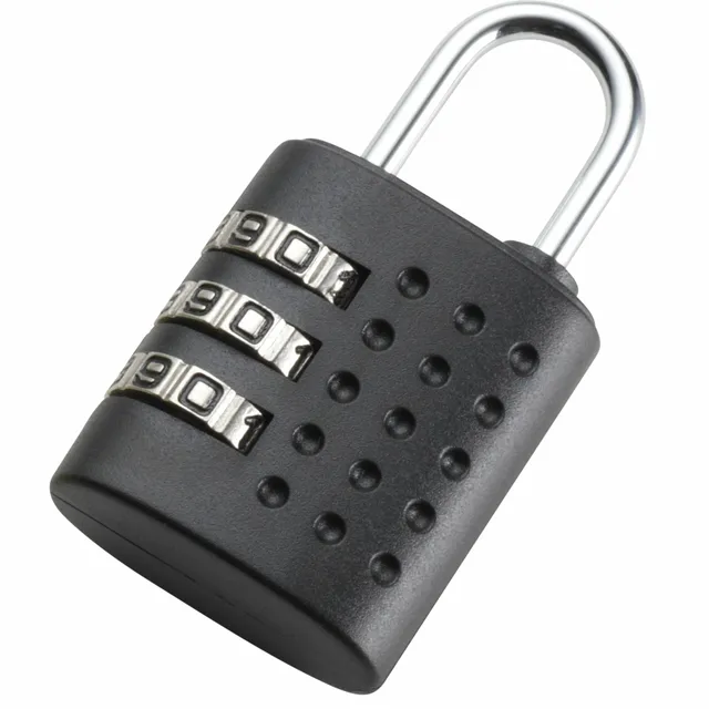 Lightpak Utensilientaschen Zahlenschloss Vorhängeschloss schwarz 3-stellig