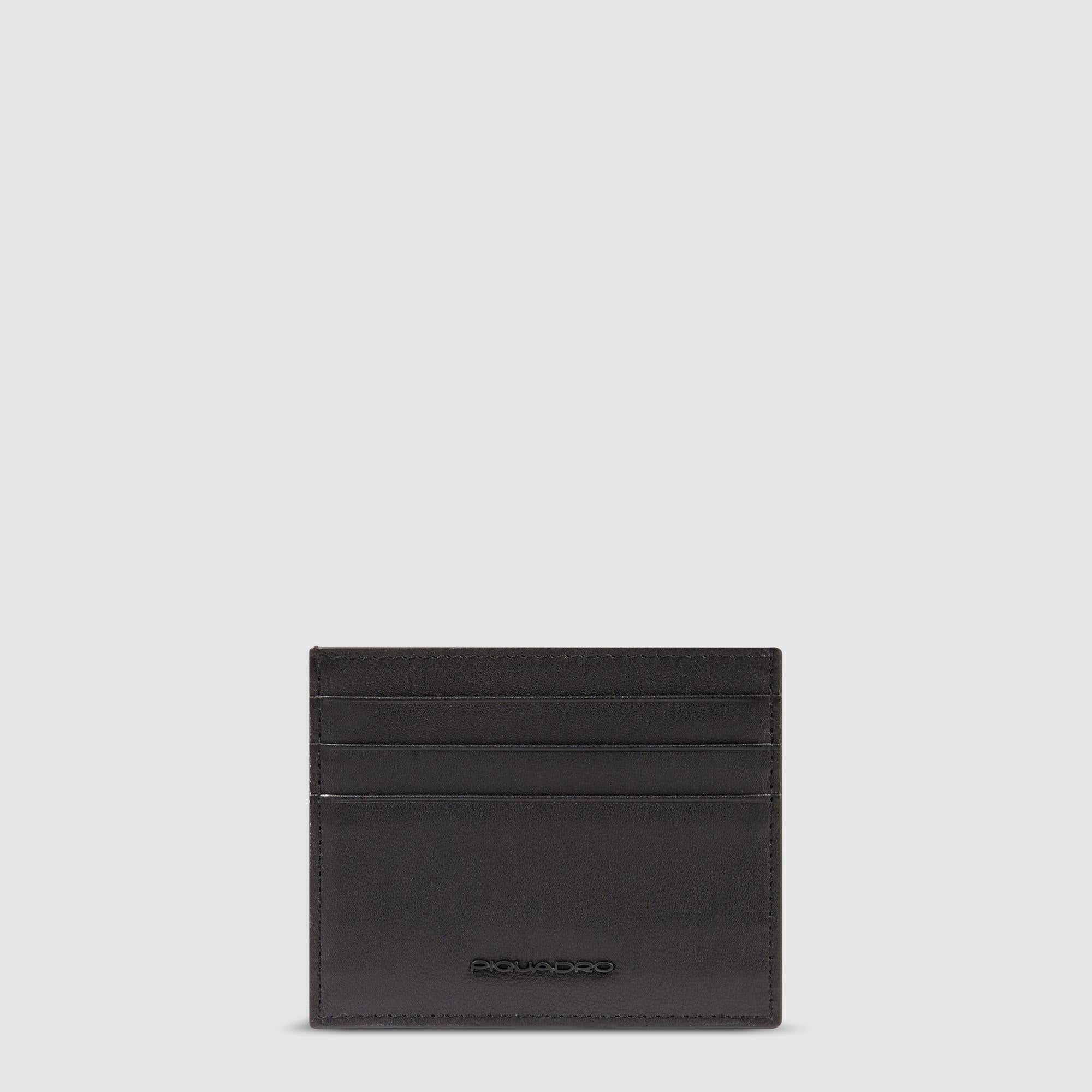 Piquadro Black Square Kartenetui Herren RFID dünn blau
