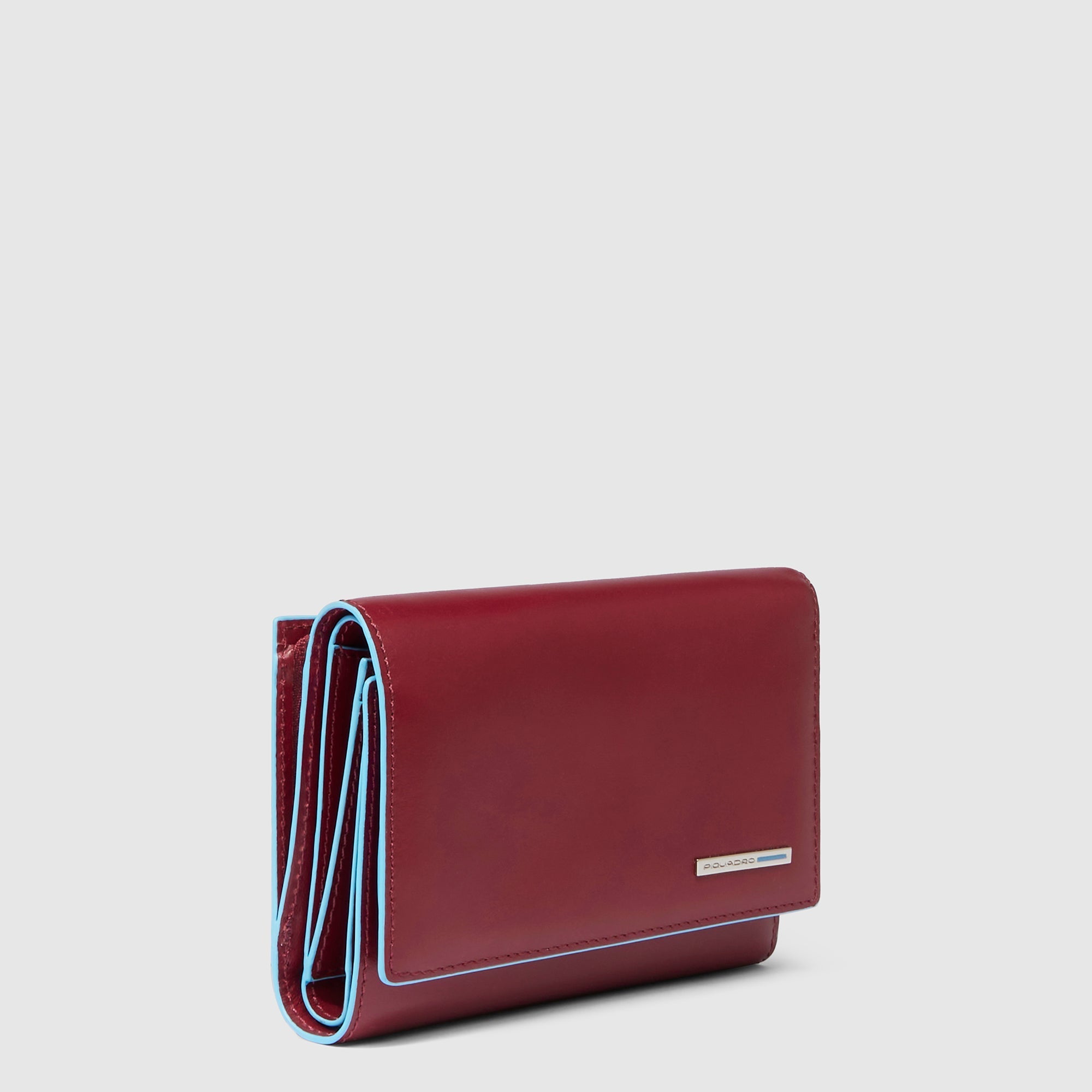 Piquadro Materia Damen Geldbörse Klein Rot Leder RFID