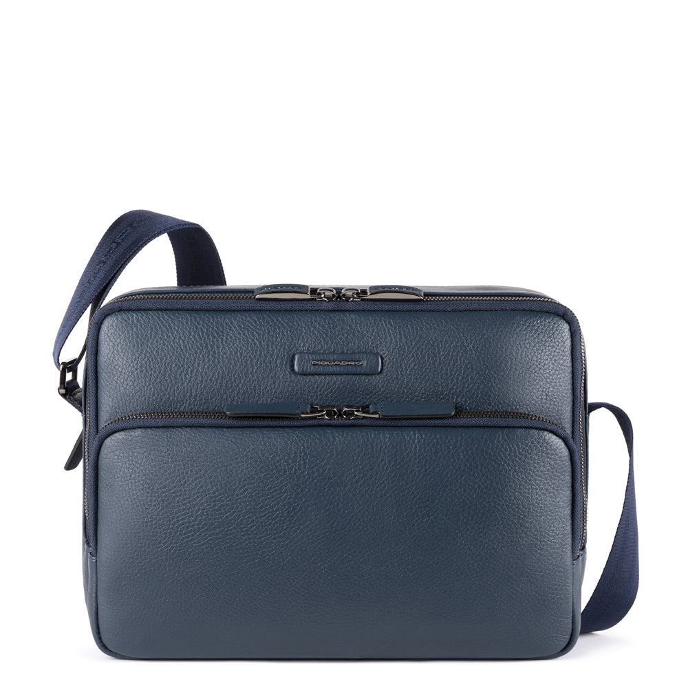 Piquadro Urban Herren Umhängetasche iPad Blau Leder