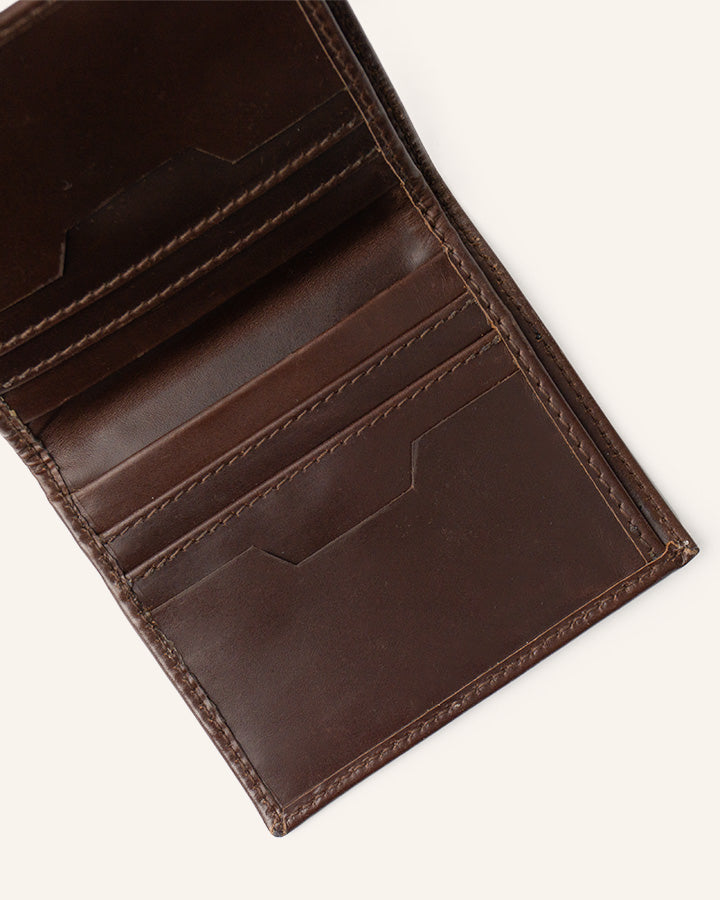 Buckle & Seam Edgar Brown Leder Wallet 8 Kartenfächer