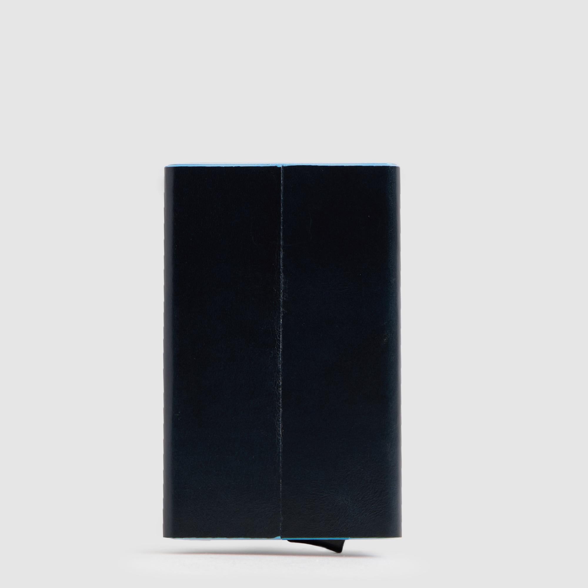Piquadro Black Square Kartenetui Automatisch Blau RFID
