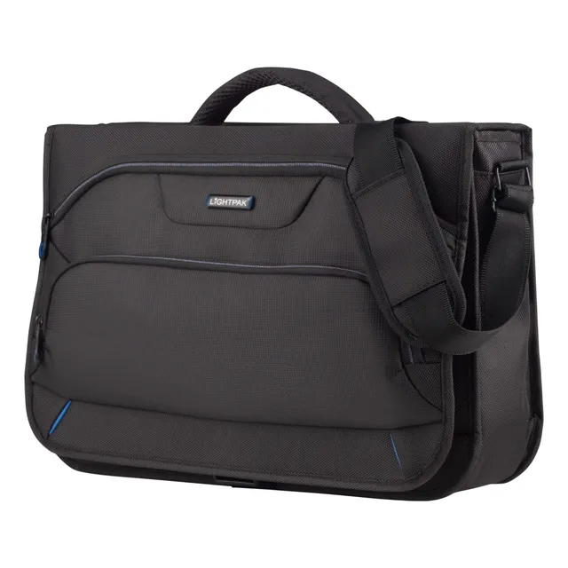 Lightpak Solar Messengerbag Umhängetasche schwarz 15 Zoll
