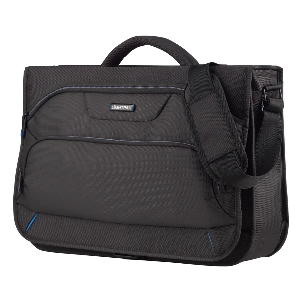 Lightpak Solar Messengerbag Umhängetasche schwarz 15 Zoll
