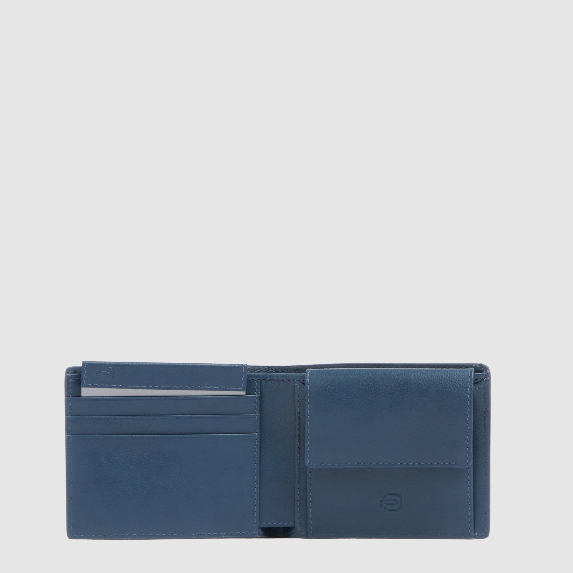 Piquadro Blue Square Herren-Geldbörse Leder Schwarz Münzfach