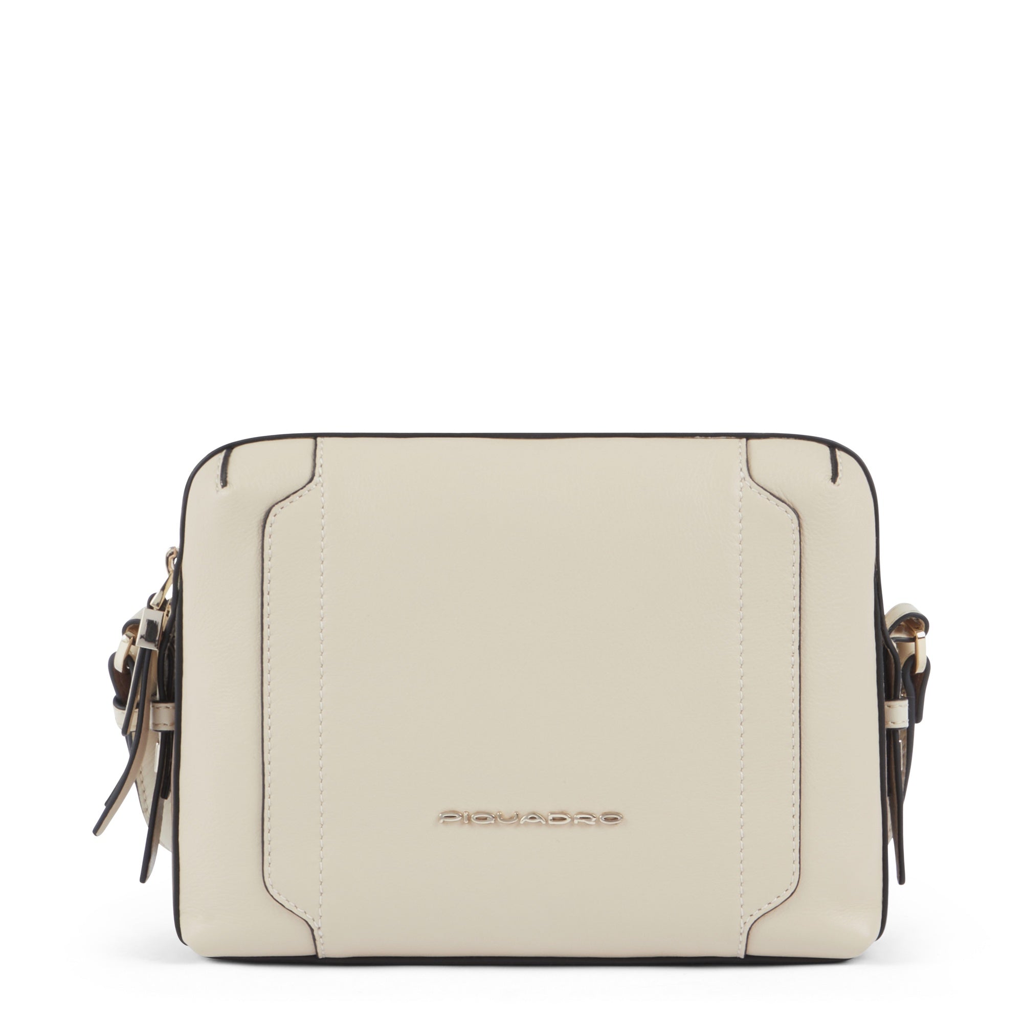 Piquadro Circle Camera Bag Umhängetasche Leder Schwarz