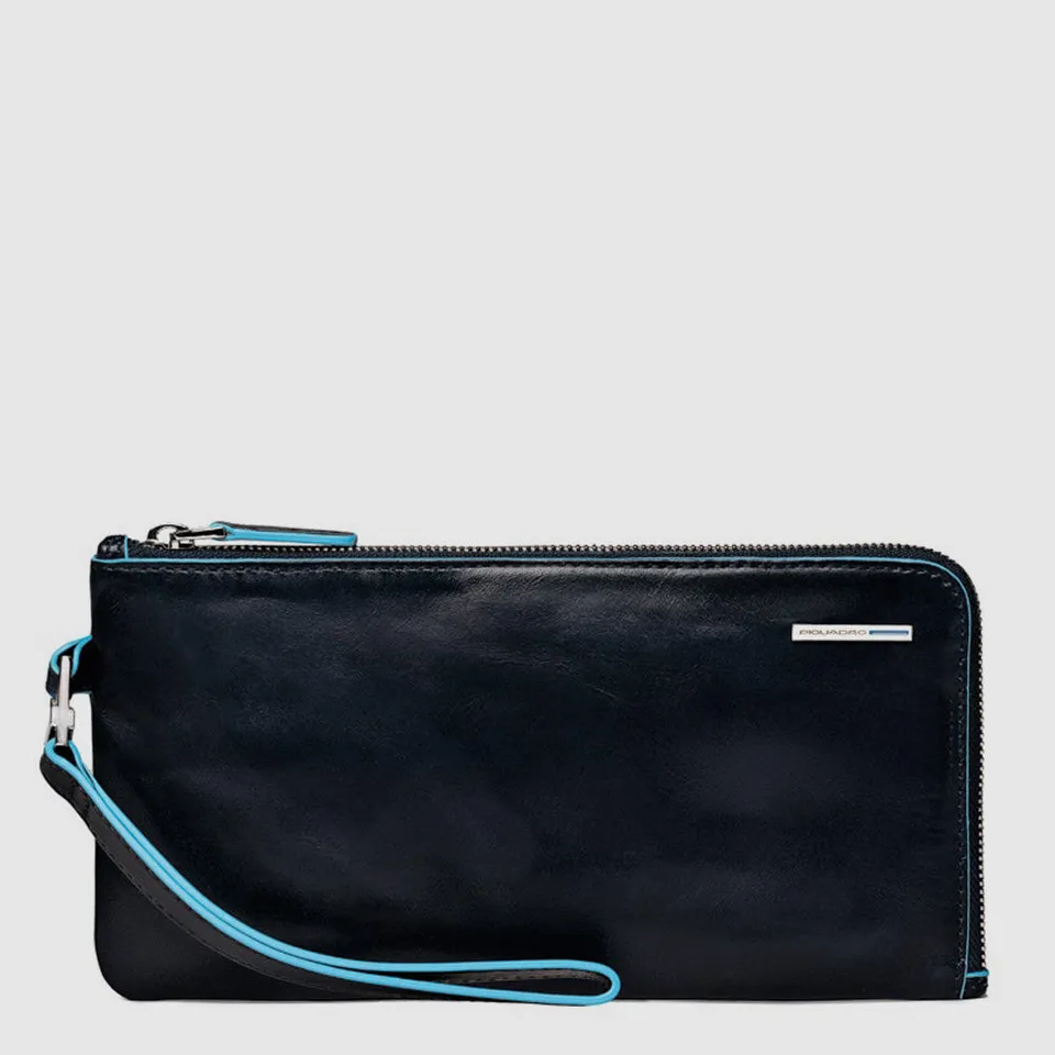 Piquadro Black Square Clutch Leder Herren Schwarz