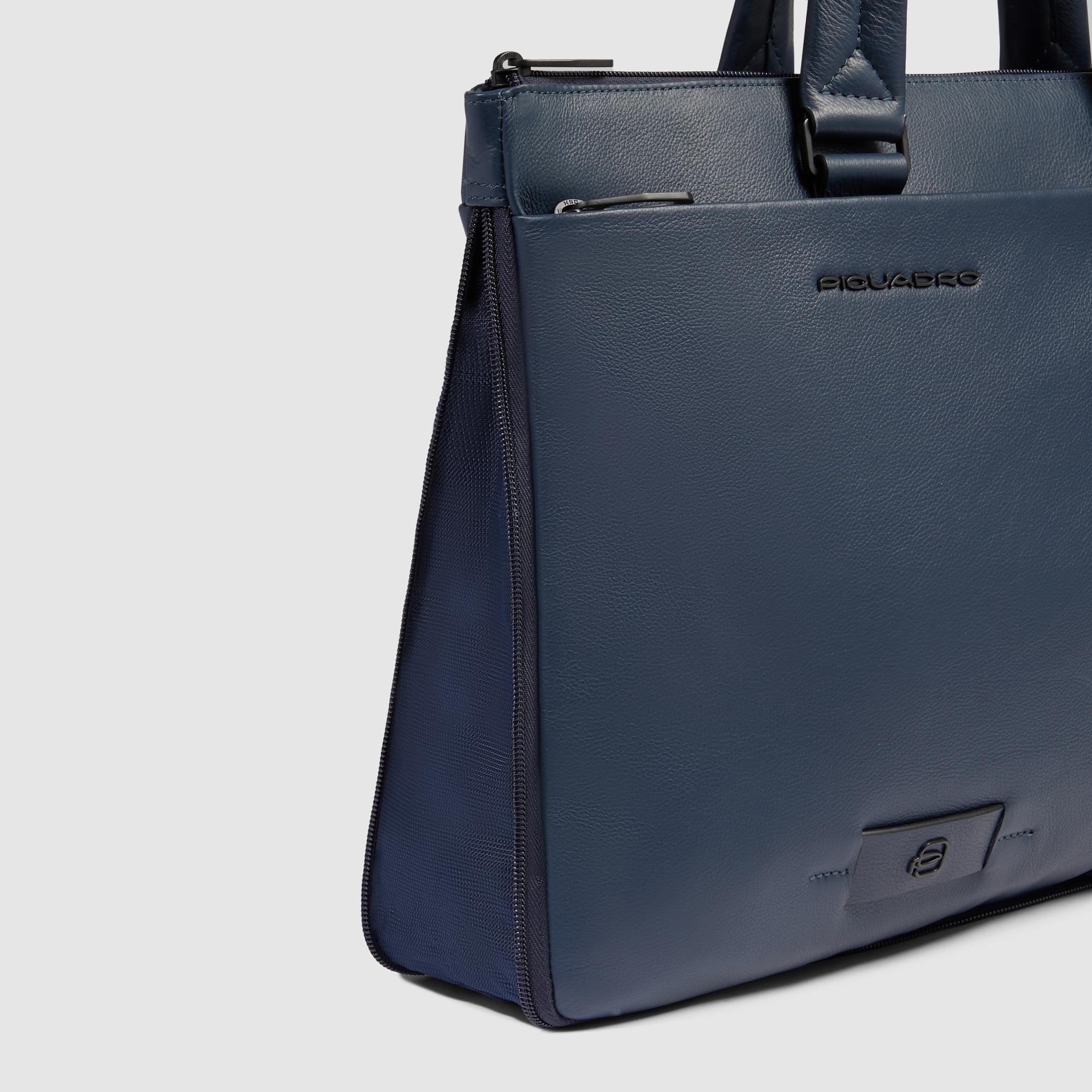 Piquadro Modus Laptoptasche 15,6 Zoll Schwarz erweiterbar