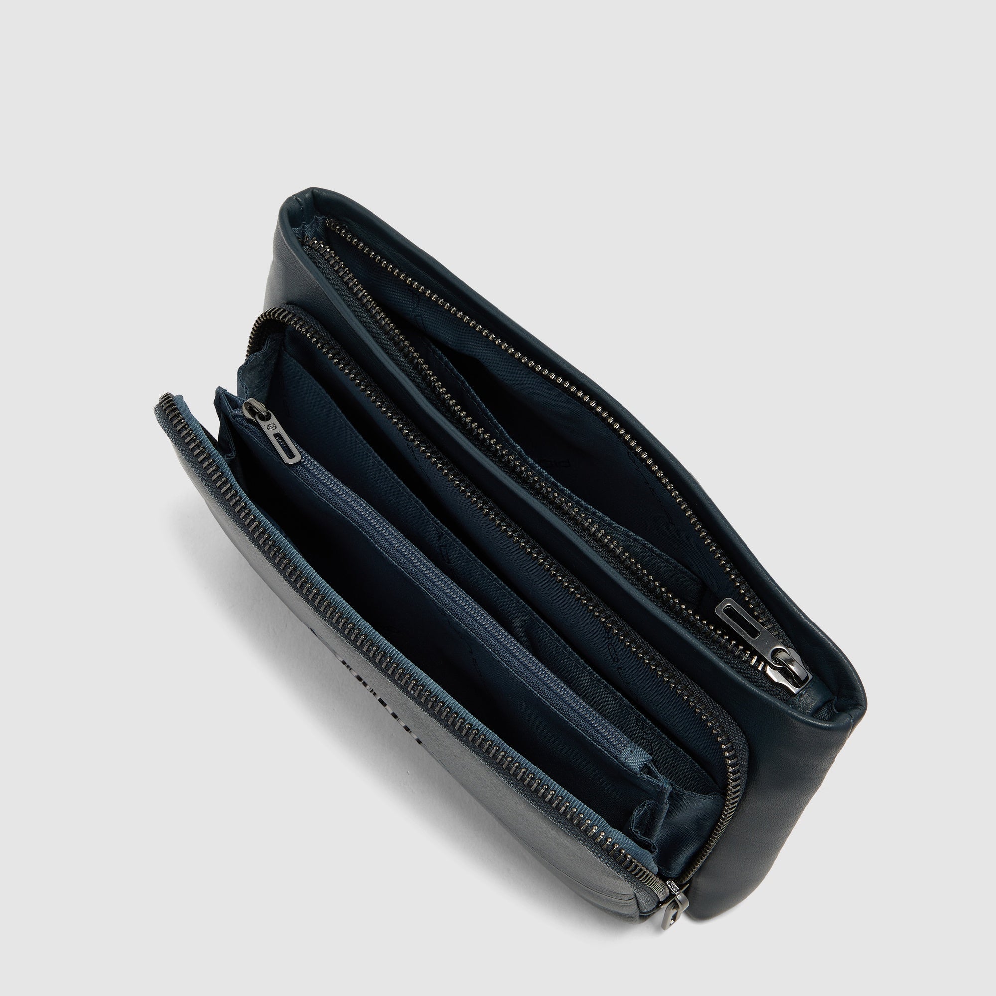 Piquadro Modus Pochette Herren Leder Schwarz 2 Fächer