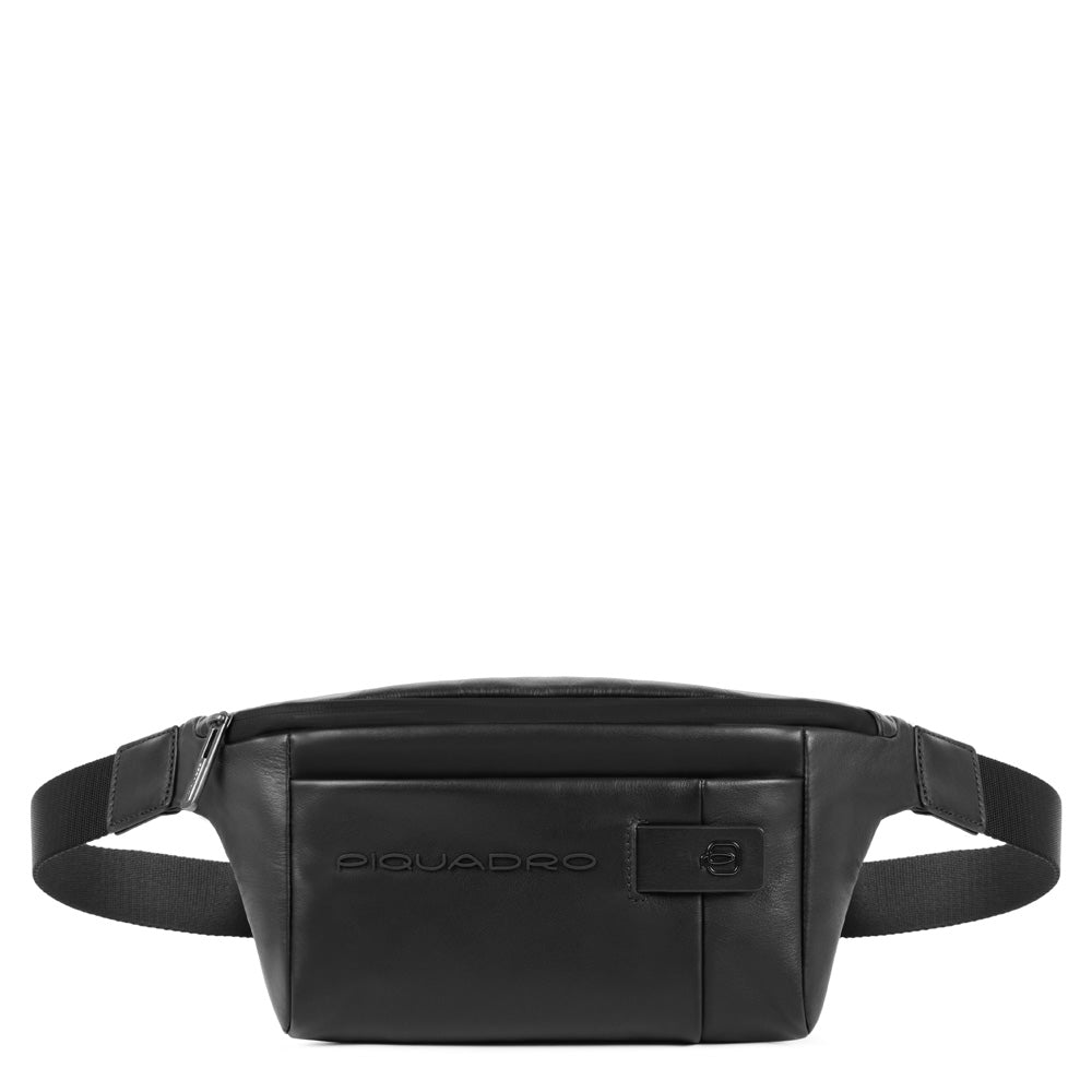 Piquadro Urban Bauchtasche Herren Schwarz Leder
