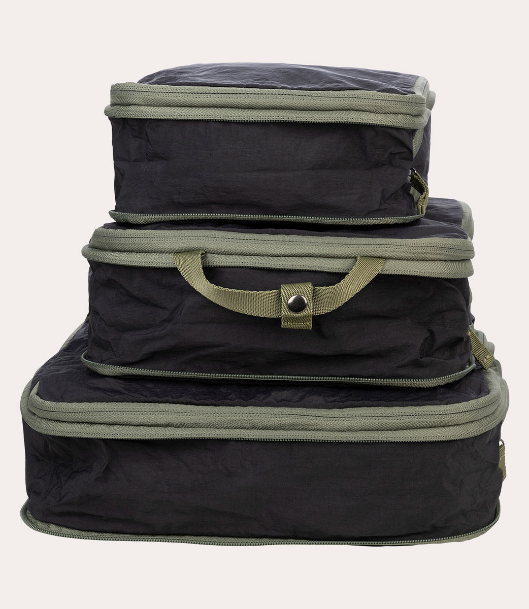 Tucano Pigio Kofferorganizer 3er Set Schwarz Kompression