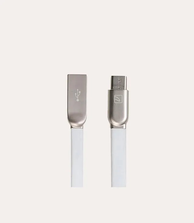 Tucano USB-C Kabel Flach Zink Schwarz Schnellladung