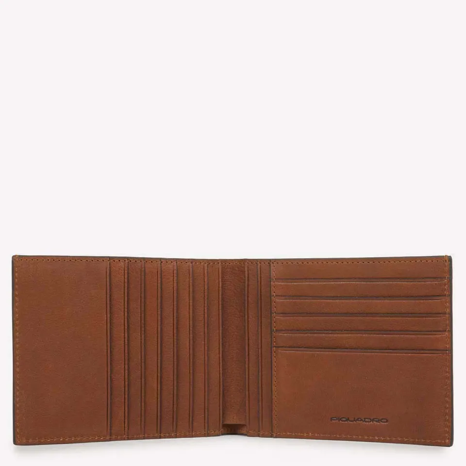 Piquadro Blue Square Geldbörse Herren Leder Braun