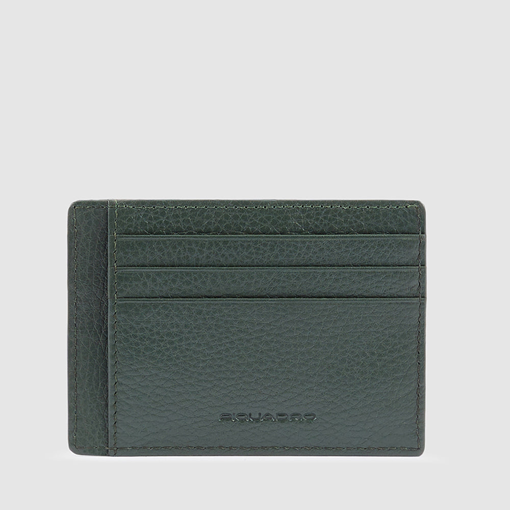 Piquadro Black Square Kartenetui Leder Blau RFID