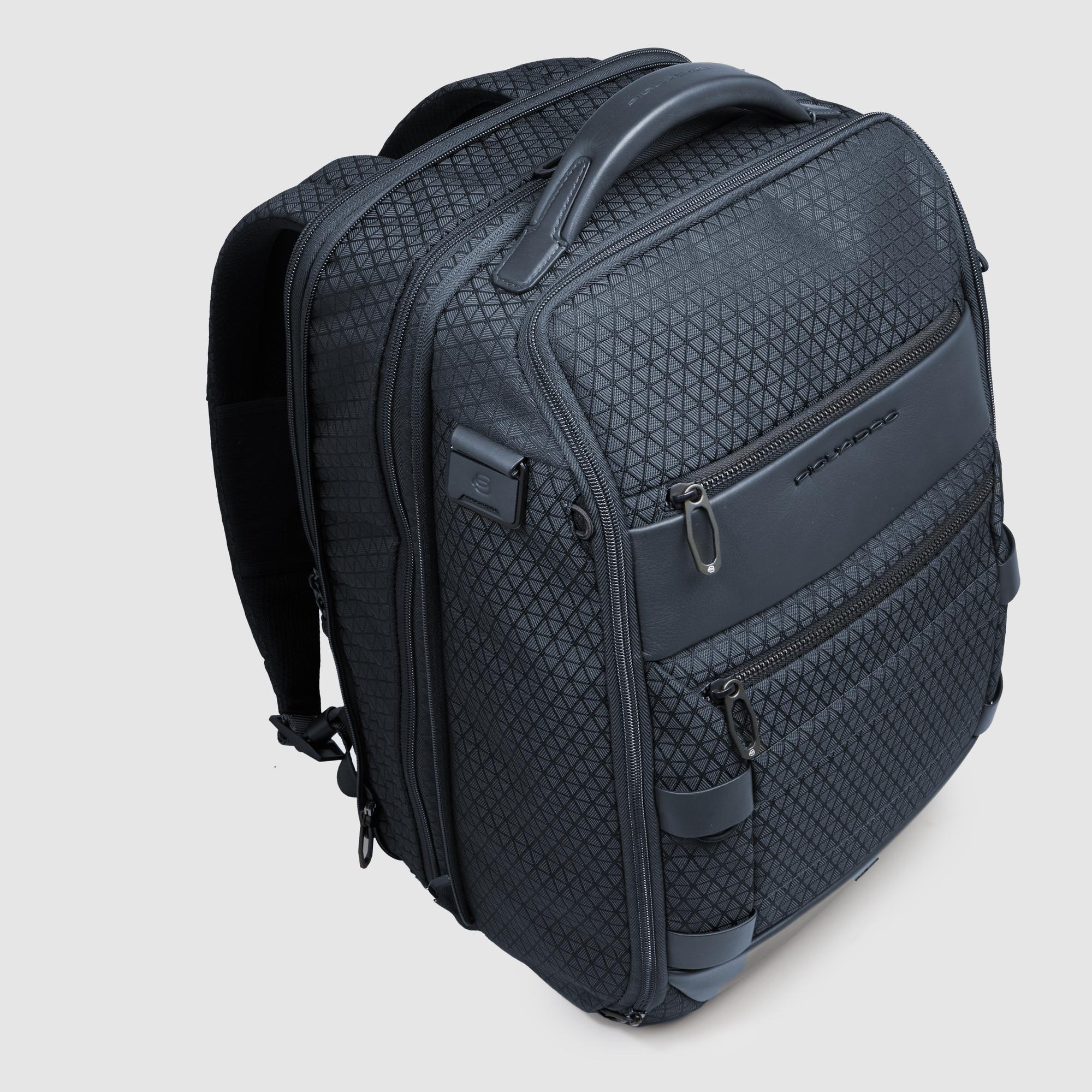 Piquadro Rover Rucksack 15,6 Zoll Laptop Modular Blau
