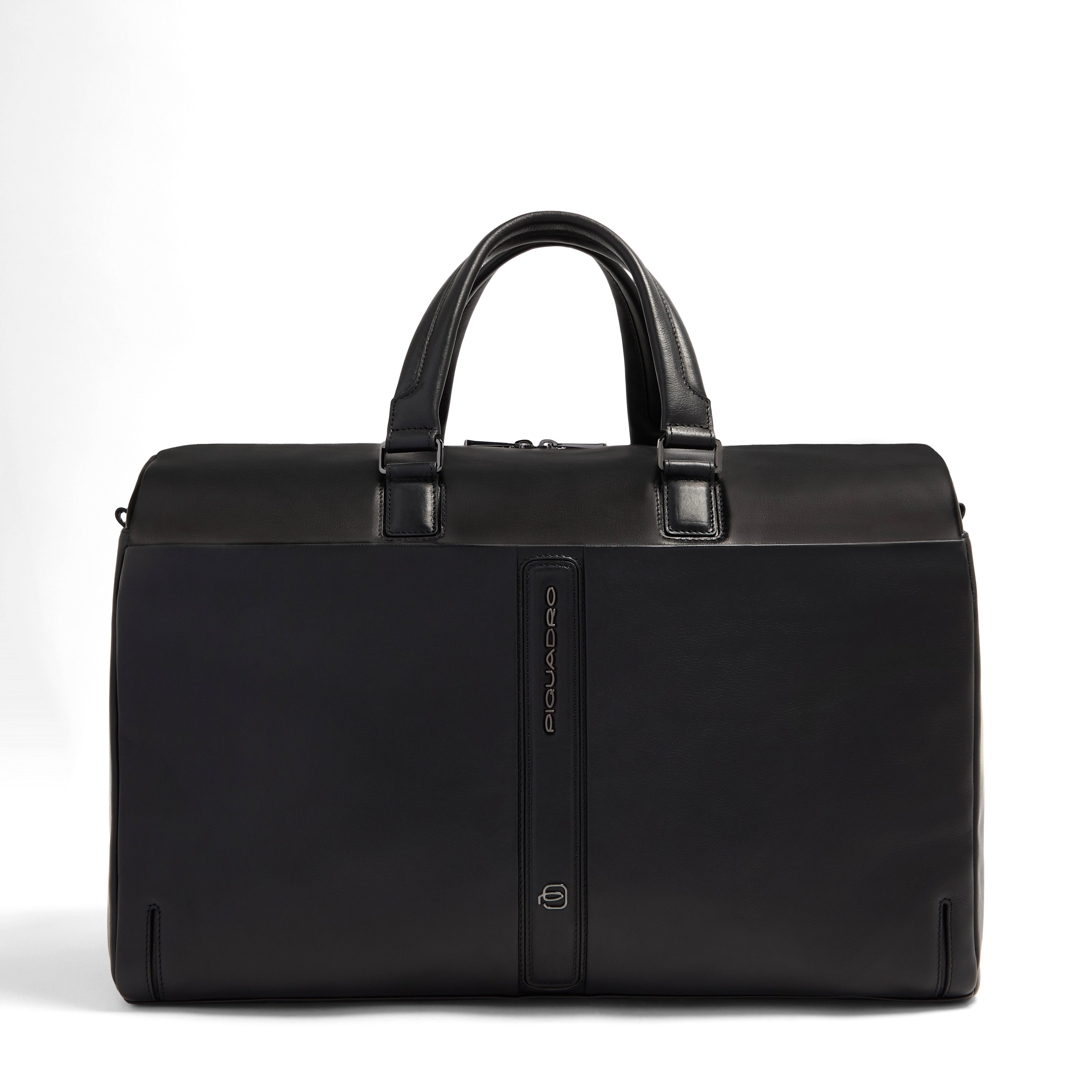 Piquadro Rover Reisetasche Weekender Leder Schwarz Herren