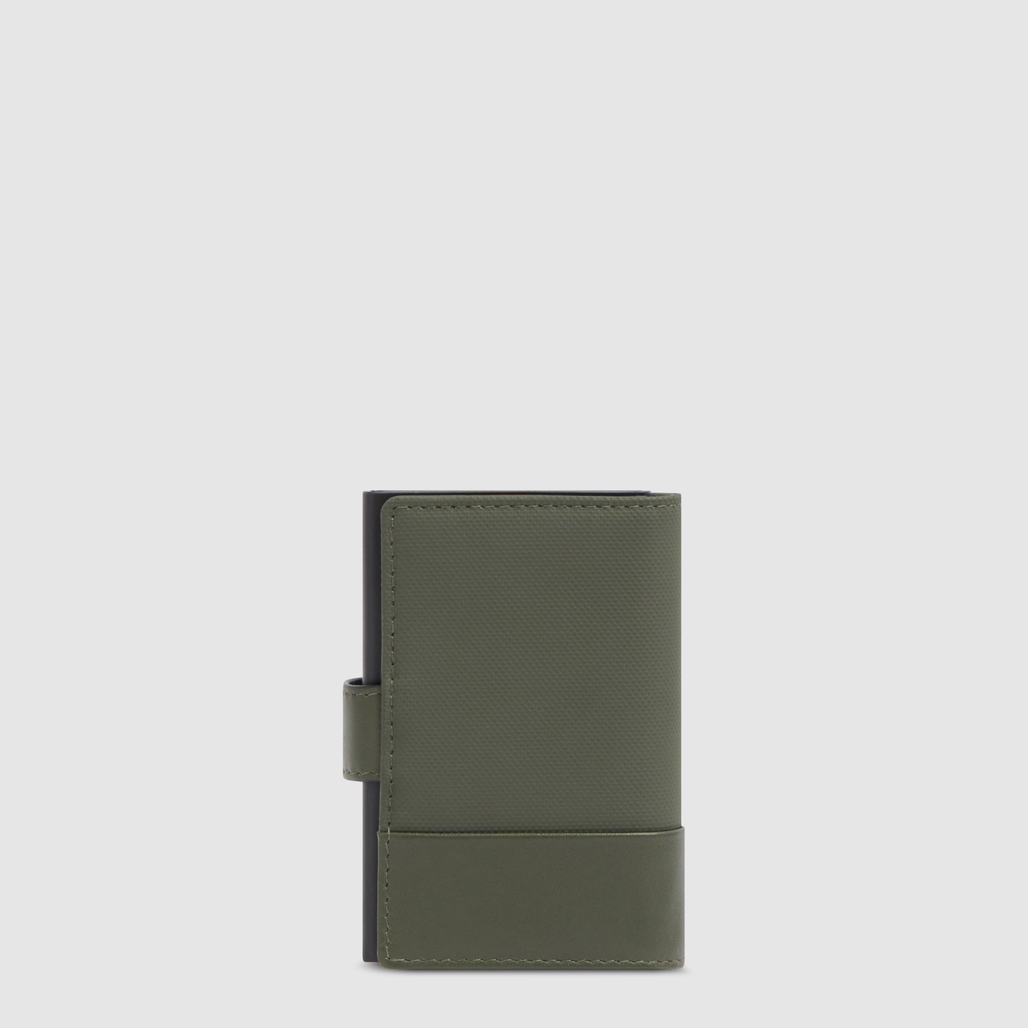 Piquadro Black Square Kartenetui automatisch Schwarz Leder