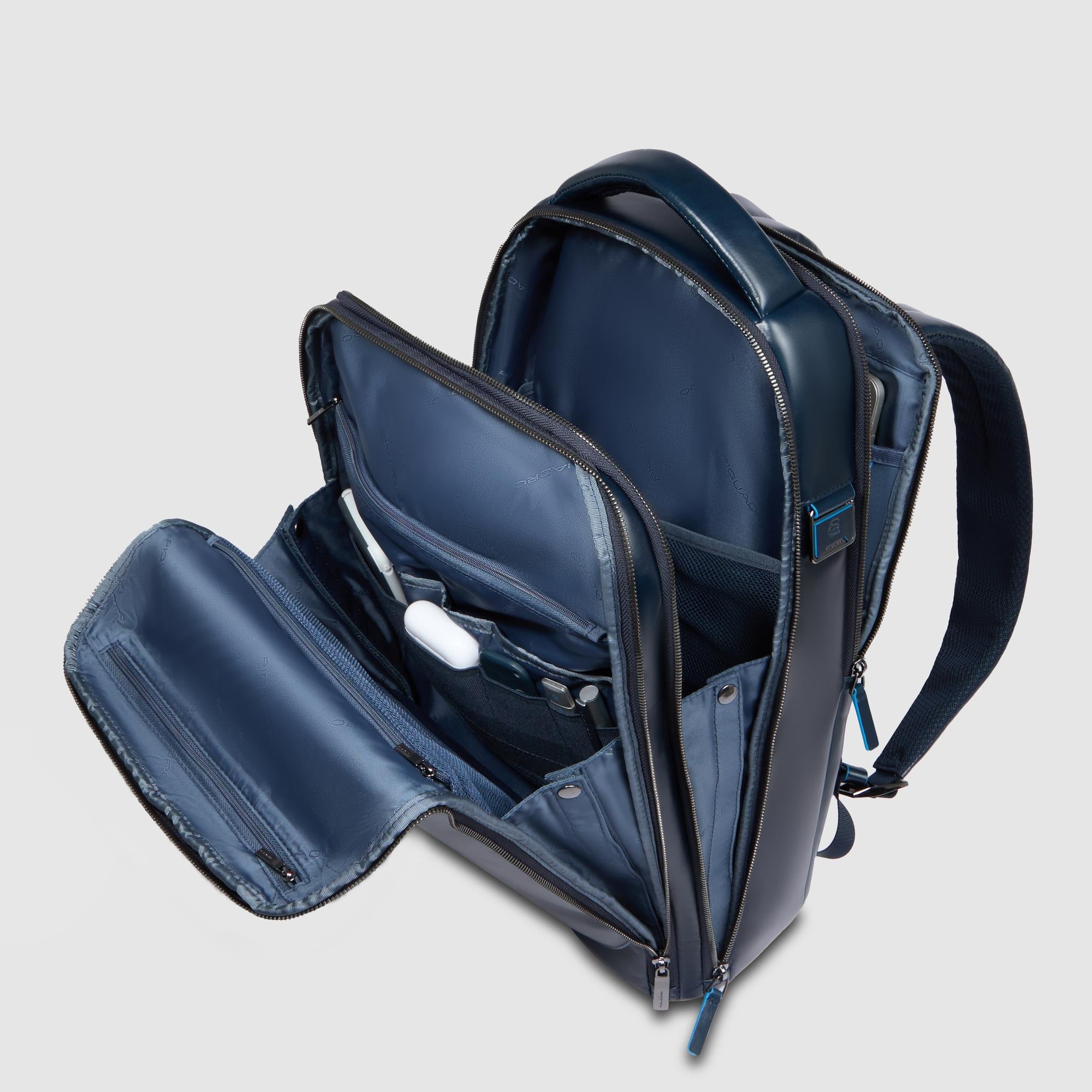 Piquadro Black Square Rucksack 15,6 Zoll Schwarz Laptop