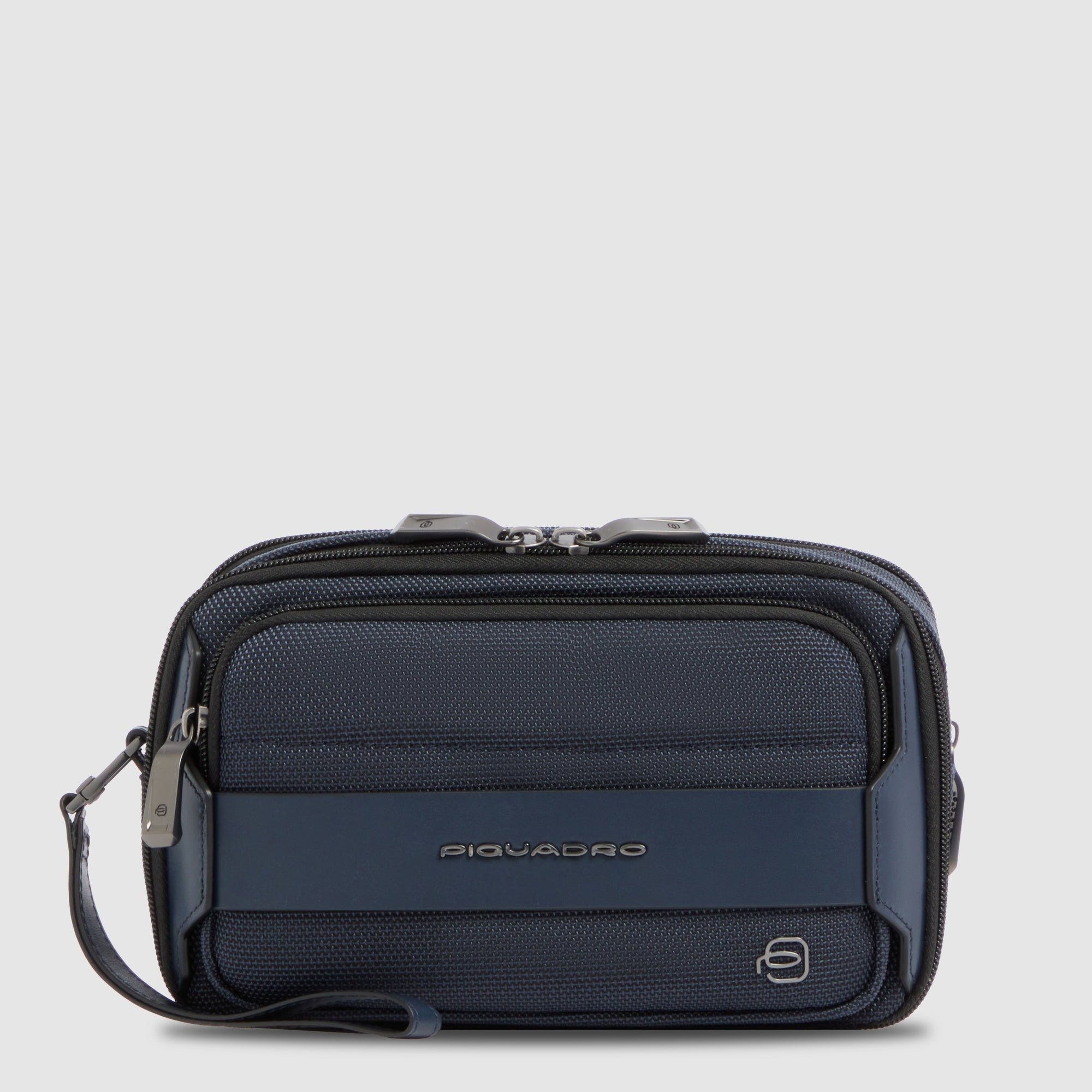 Piquadro Black Square Pochette Herren Stoff Leder