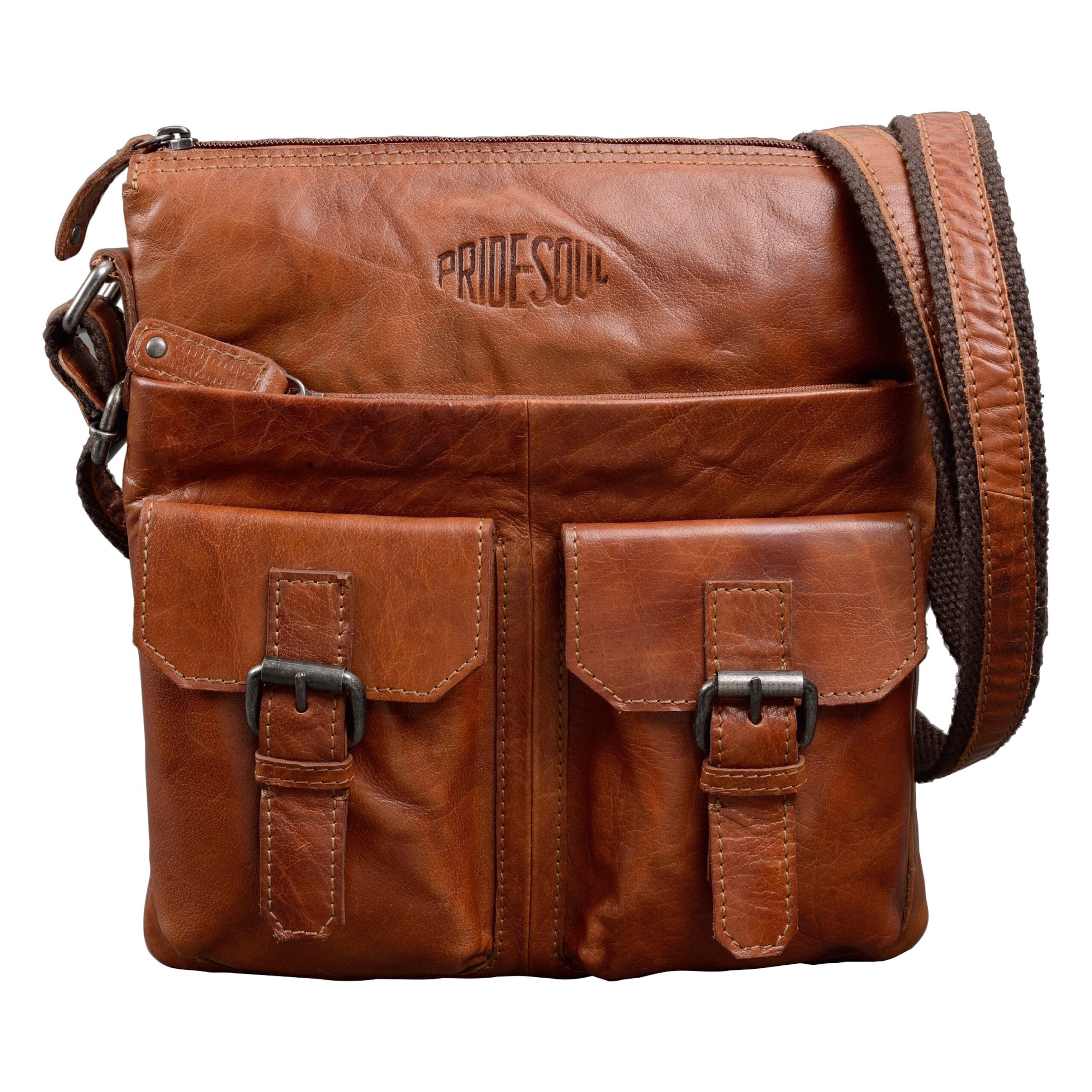 Lightpak LILLY LITTLE Umhängetasche Cognac Leder Magnetfach