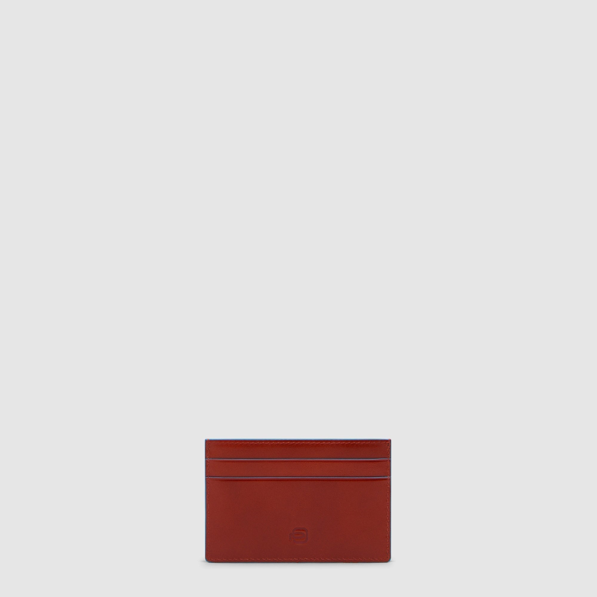 Piquadro Black Square Herren Kartenetui Leder Blau