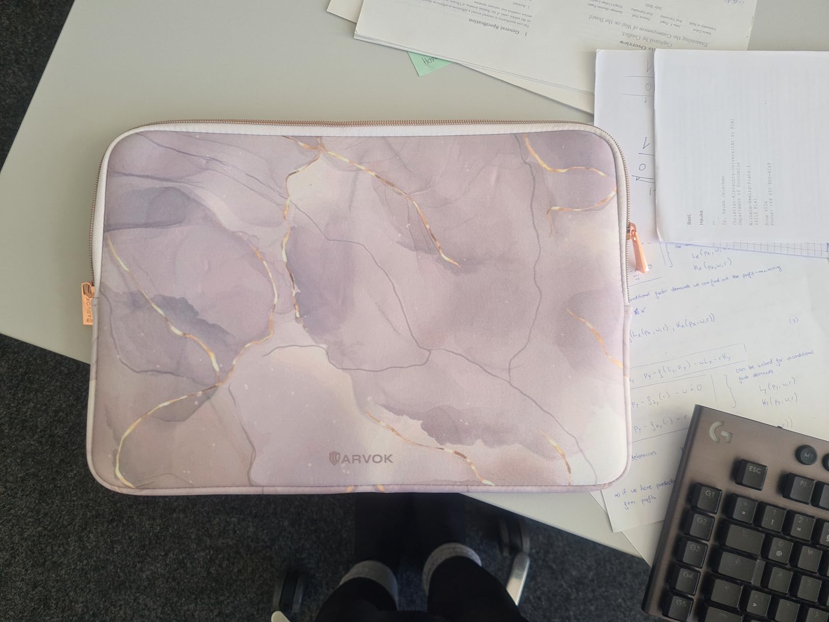 Arvok Basic Laptop Sleeve 13,3 Zoll Rosa Leopardendruck Canvas