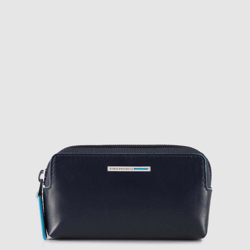 Piquadro Black Square Schlüsseletui Leder Schwarz 2 Ringe