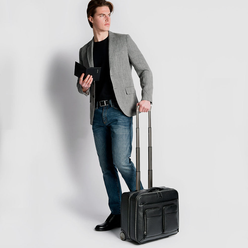 Piquadro PQLP Business Trolley Laptop 15,6 Zoll Schwarz