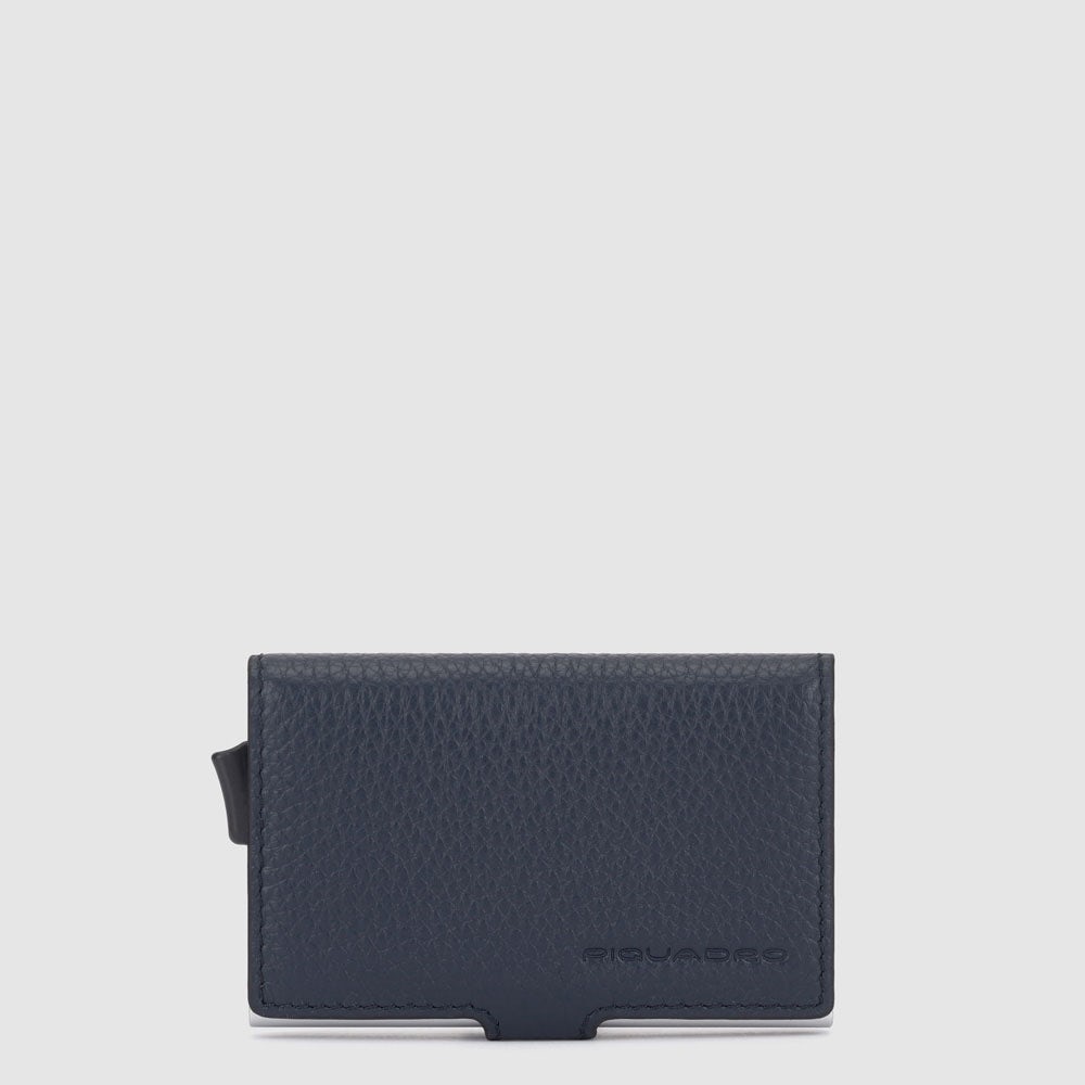 Piquadro Black Square Kartenetui Automatisch Blau RFID