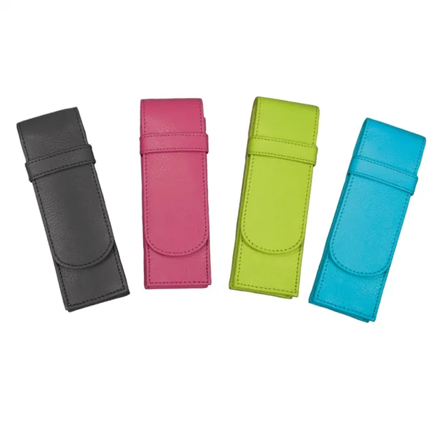 Lightpak Schreibgeräteetui Leder schwarz 2 Stifte