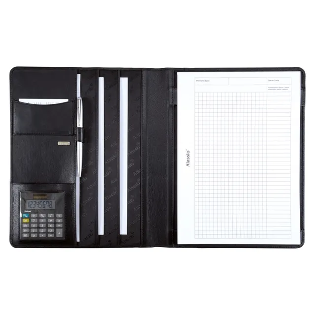Lightpak CREMONA Schreibmappe A4 schwarz Nappaleder