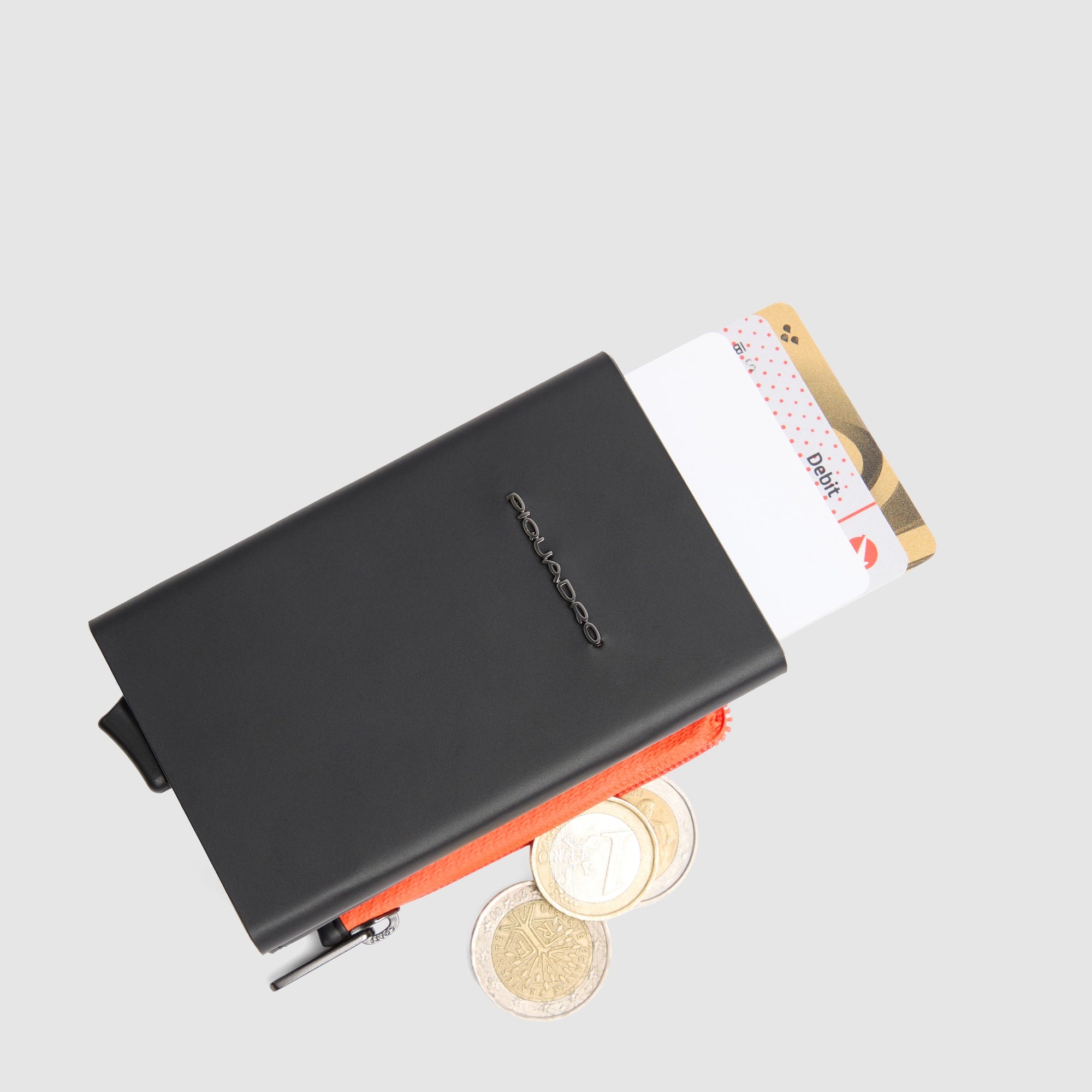 Piquadro x Audi Geldbörse Kompakt Schwarz Automatik